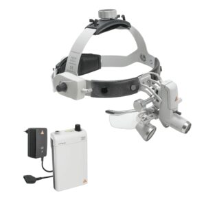 Налобный осветитель ML4 LED mpack с лупами HR 2,5x / 520 мм с защитным щитком S-Guard
